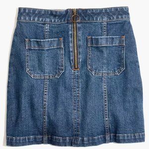 Madewell Zip Jean Skirt Size 28